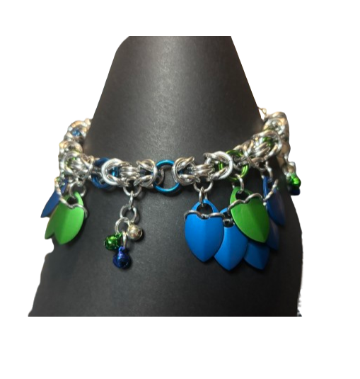 Thumbnail: Glimmerstep Anklet: blue/green