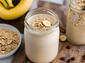 El licuado de avena y plátano perfecto para antes o después del gym