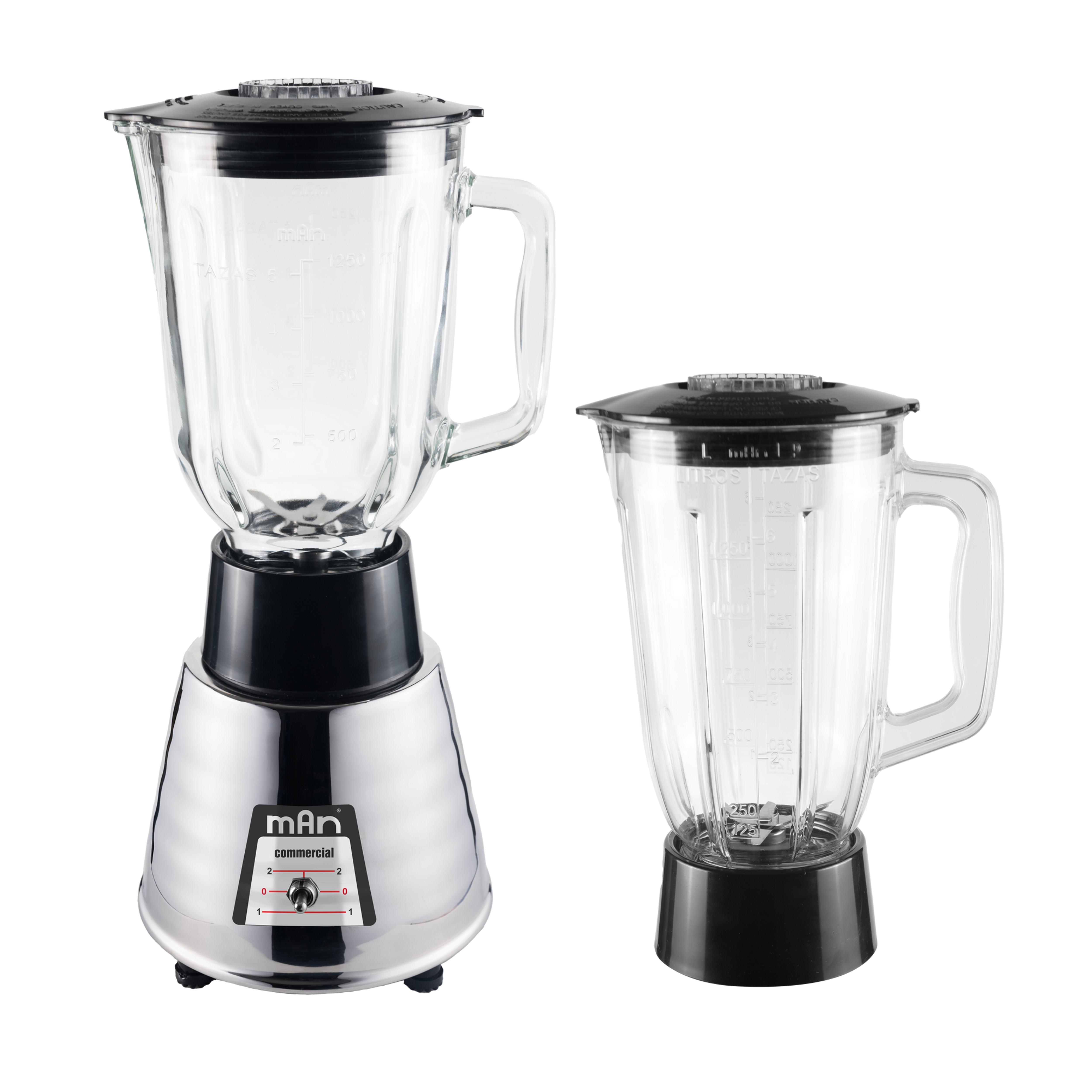 Licuadora Man LMV-2025 Base Acero Inoxidable cap 1.5 Lt. 2 Vel. 700w