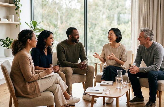 Wellness workshop group session in Oakville focused on health, relationships, and mindset