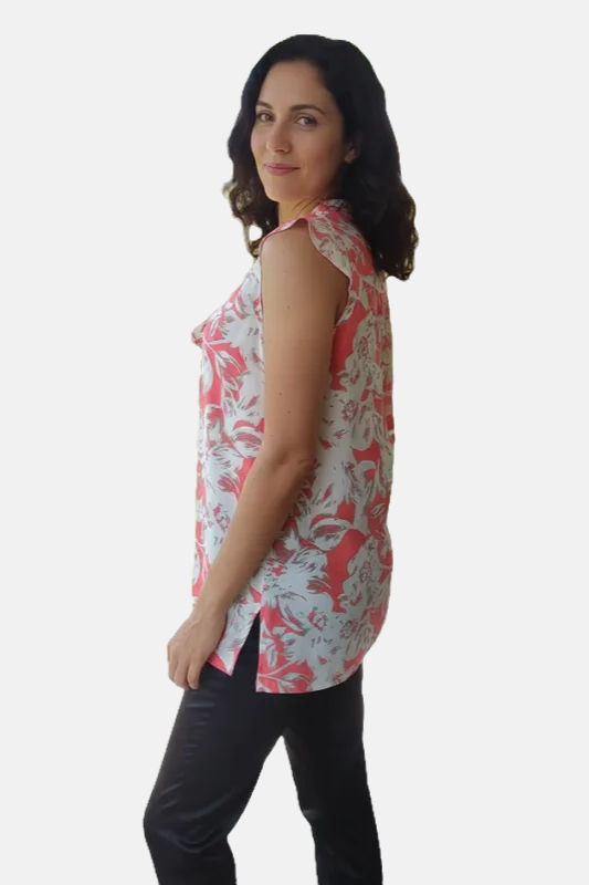 Miniatura: Bata Feminina Ampla Floral com Viscose