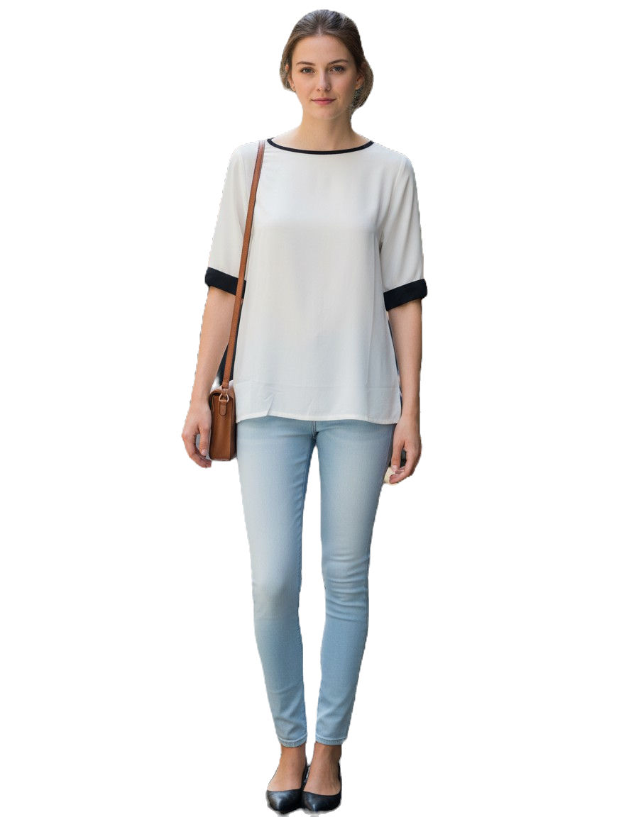 Miniatura: Blusa Bata Feminina Manga 3/4