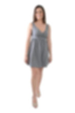 Miniatura: Vestido cinzento curto, casual, therelli-moda
