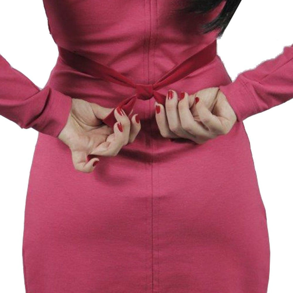 Miniatura: Amarrando vestido rosa, detalhe laço, therelli-moda