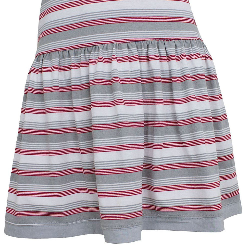 Miniatura: Vestido listrado cinza e rosa claro, therelli-moda