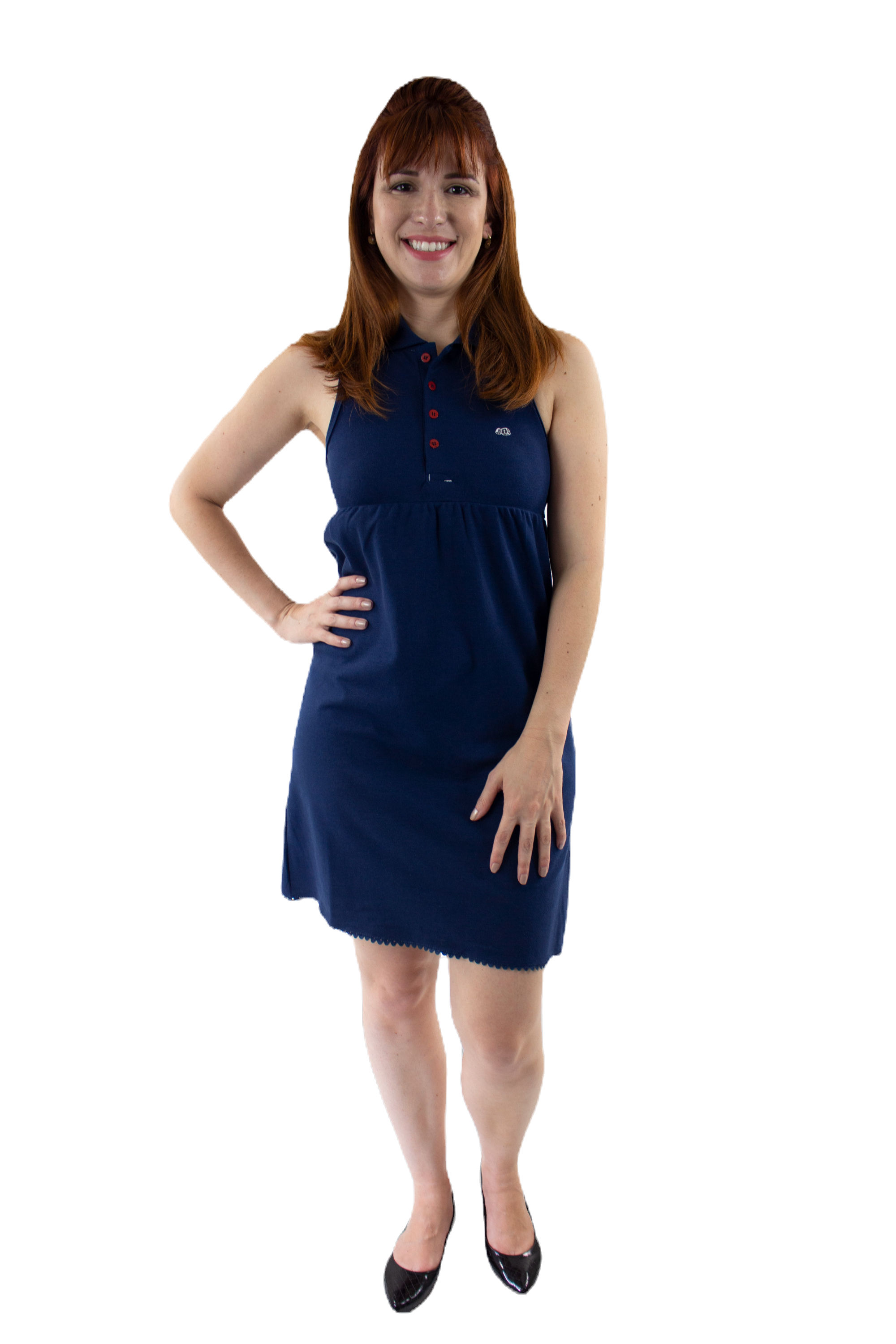 Vestido Polo Rodado azul-marinho, therelli-moda