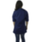 Camisa Manga 3/4 Feminina azul marinho, vista posterior, therelli-moda