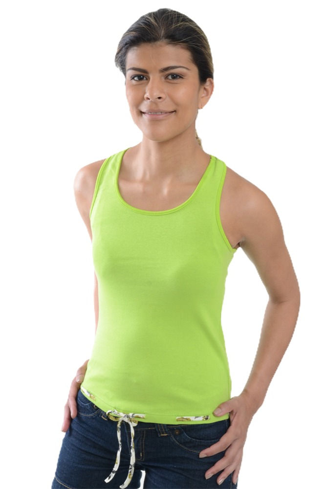 Miniatura: Blusa feminina verde-limão, modelo regata, therelli-moda