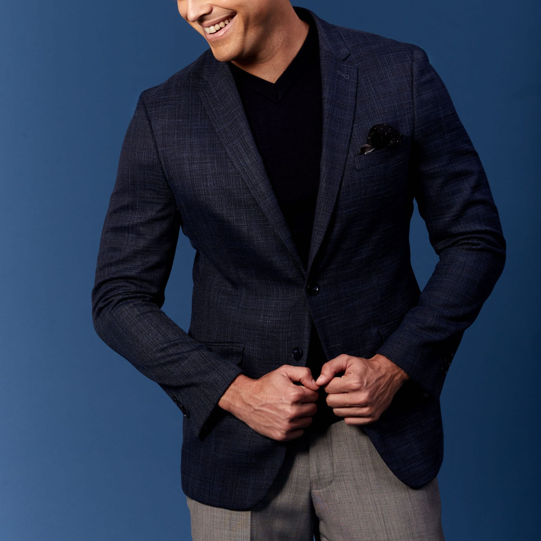 Blazer Mescla – Azul
