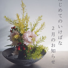  はじめてのいけばな vol.55 　2月のおしらせ