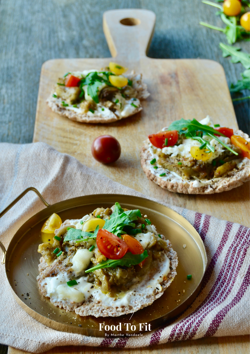Pizza met auberginekaviaar
