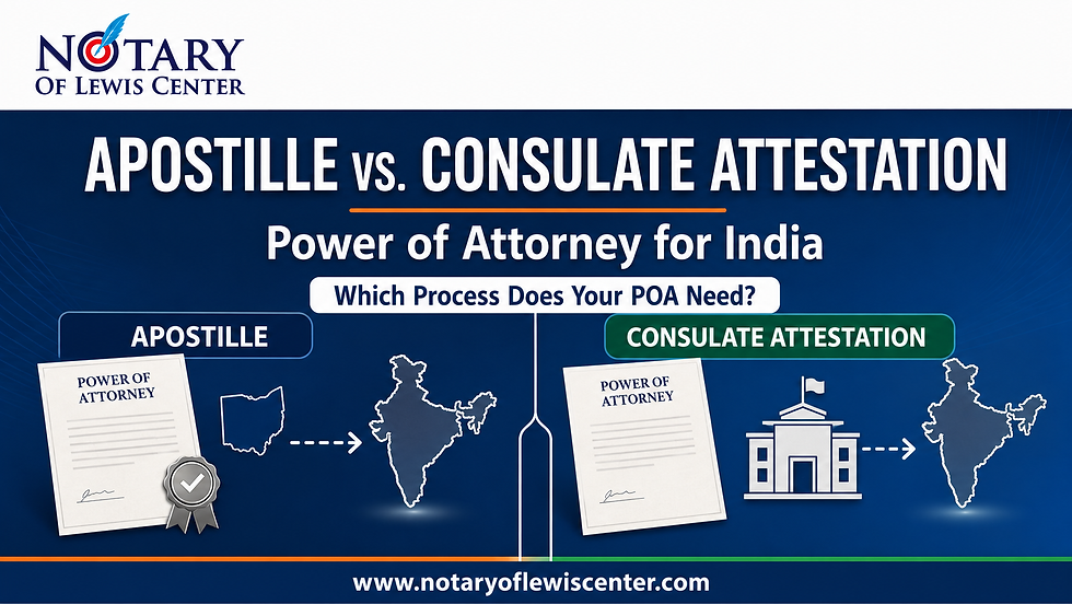 Apostille or Consulate Attestation for a POA Going to India?