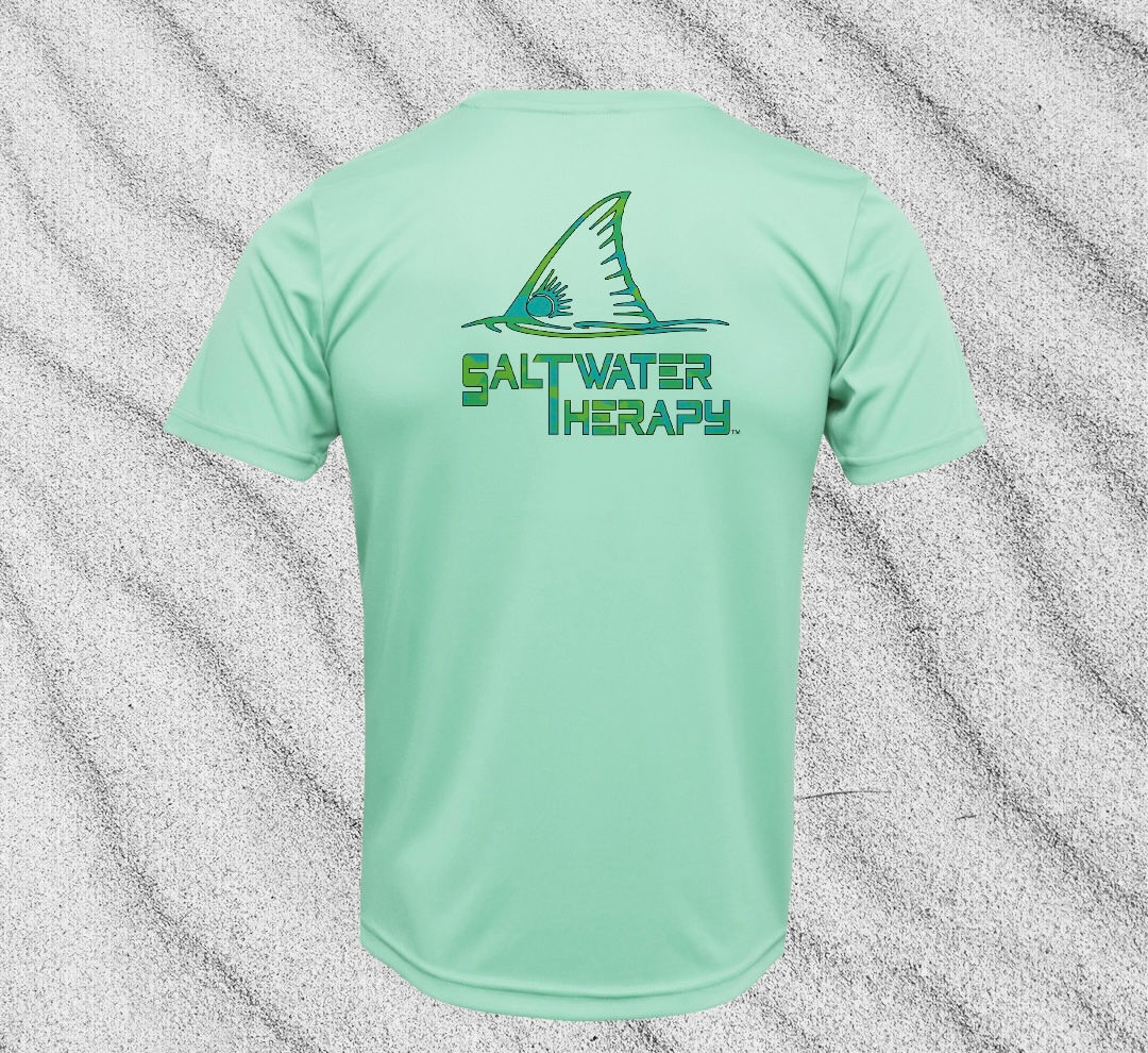 Saltwater Therapy Neon Camo Tailing Redfish Short Sleeve