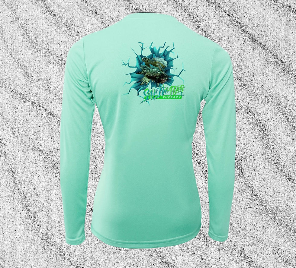 Thumbnail: 3D Sea Turtle Long Sleeve V-Neck