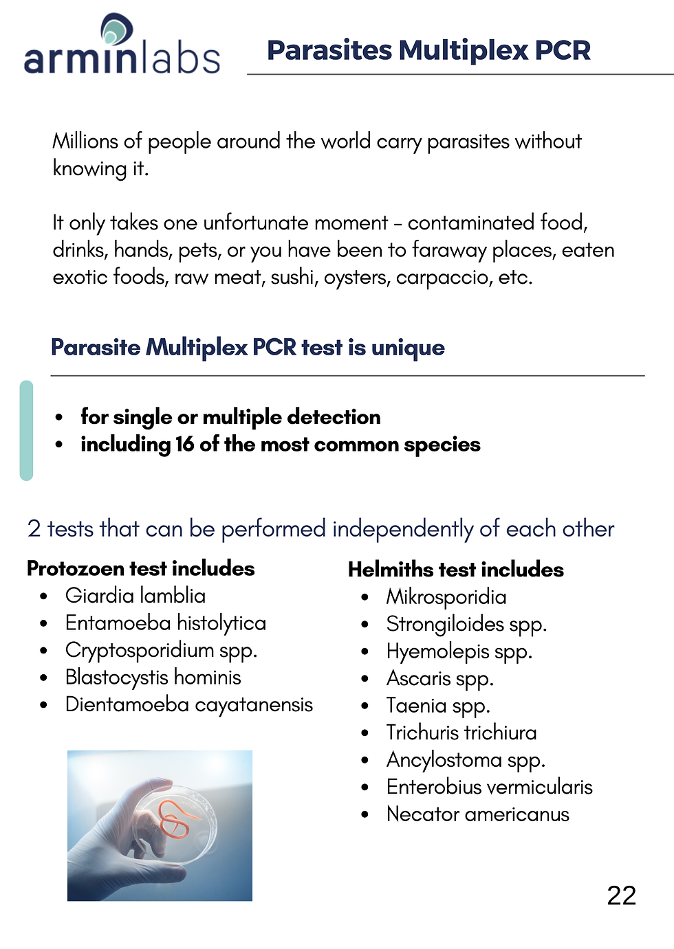 الصورة المصغرة: Parasites Multiplex PCR Test