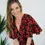 Thumbnail: Needs No Label Red & Black Floral Wrap Jumpsuit