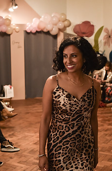 Model wearing Needs No Label leopard print maxi dress