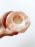 Thumbnail: Himalayan Salt Candle Holder with soy candle 