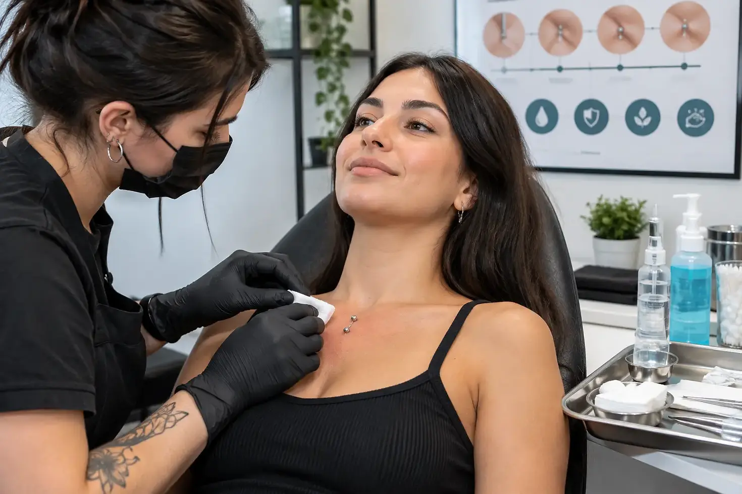 Piercing no mamilo: tempo de cicatrização