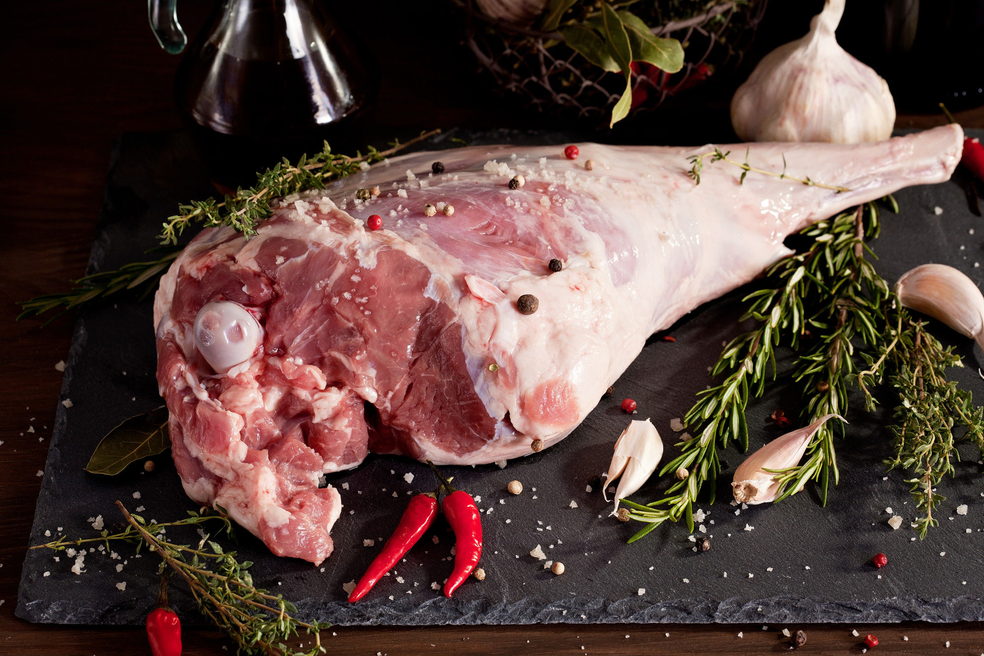 Gigot d'agneau avec os entier