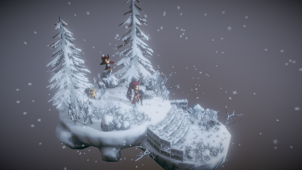 heroine in snow forest
