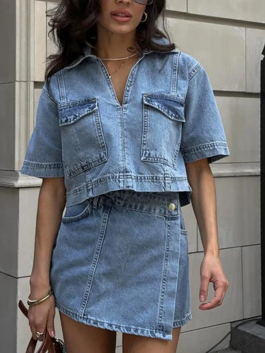 Set de Denim Asimetrico: La Tendencia que Esta Conquistando Instagram