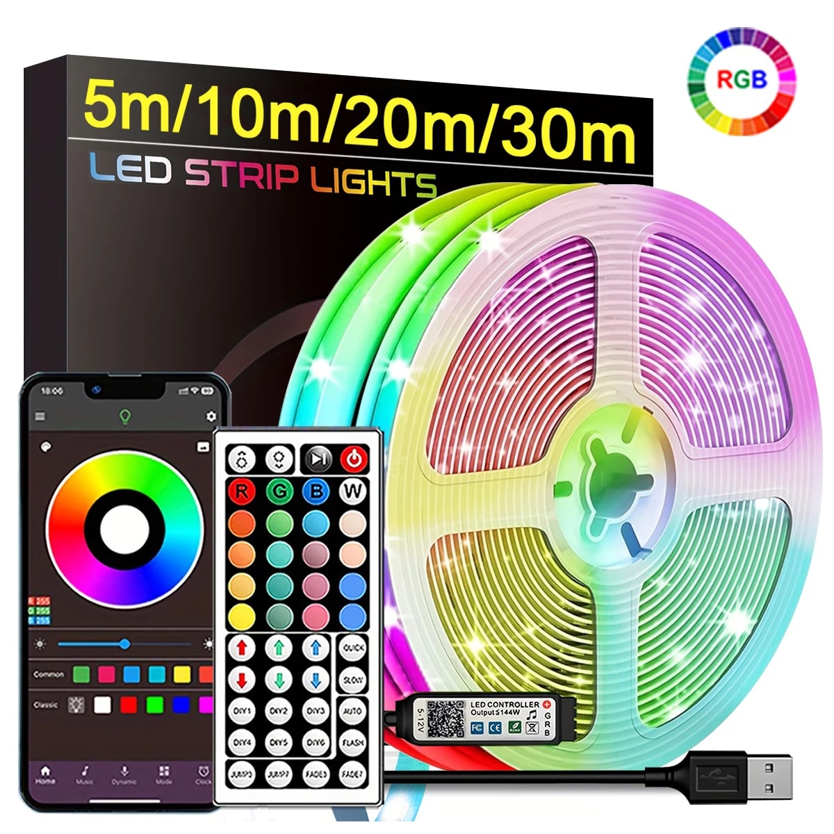 Tiras LED RGB con app por menos de €3: ¿Vale la pena?