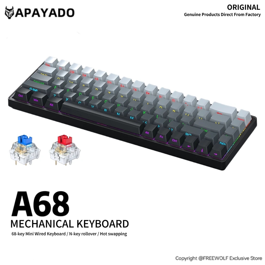 APAYADO A68: Teclado Mecánico RGB que Probé por 3 Semanas