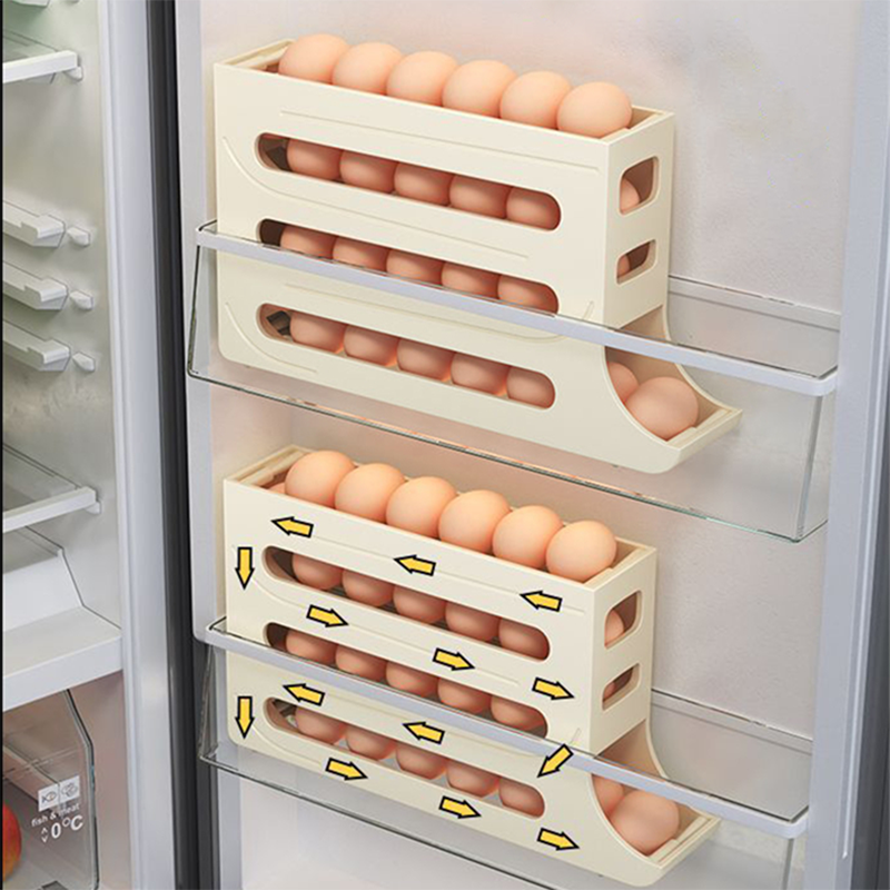 Organizador de Huevos con Rodillo Automatico - Nunca Mas Huevos Rotos