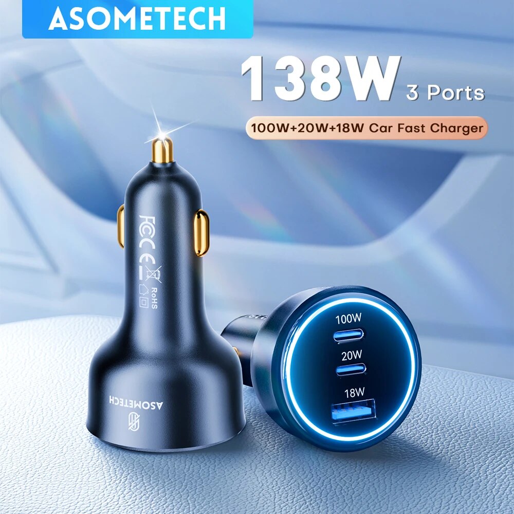 Cargador ASOMETECH 138W: ¿La solución definitiva para el auto?