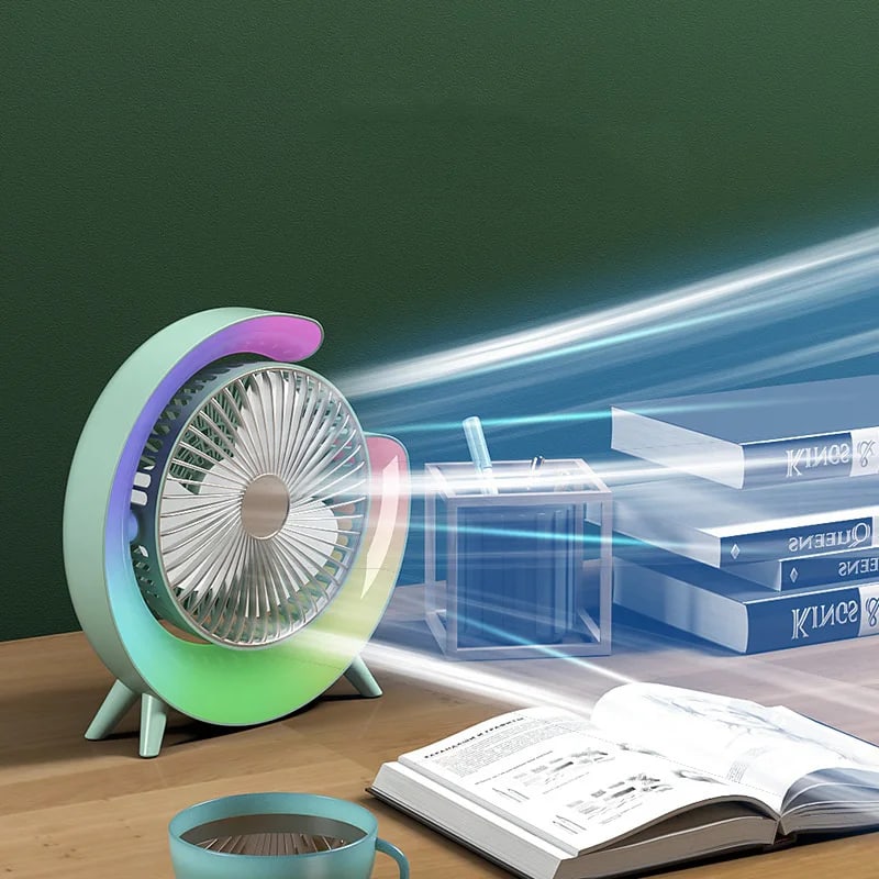 Ventilador de escritorio portátil con luces RGB: qué obtienes realmente