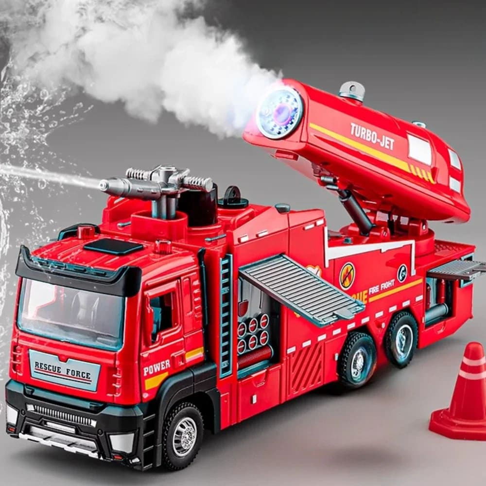 Camión de bomberos a escala con agua real por solo €12