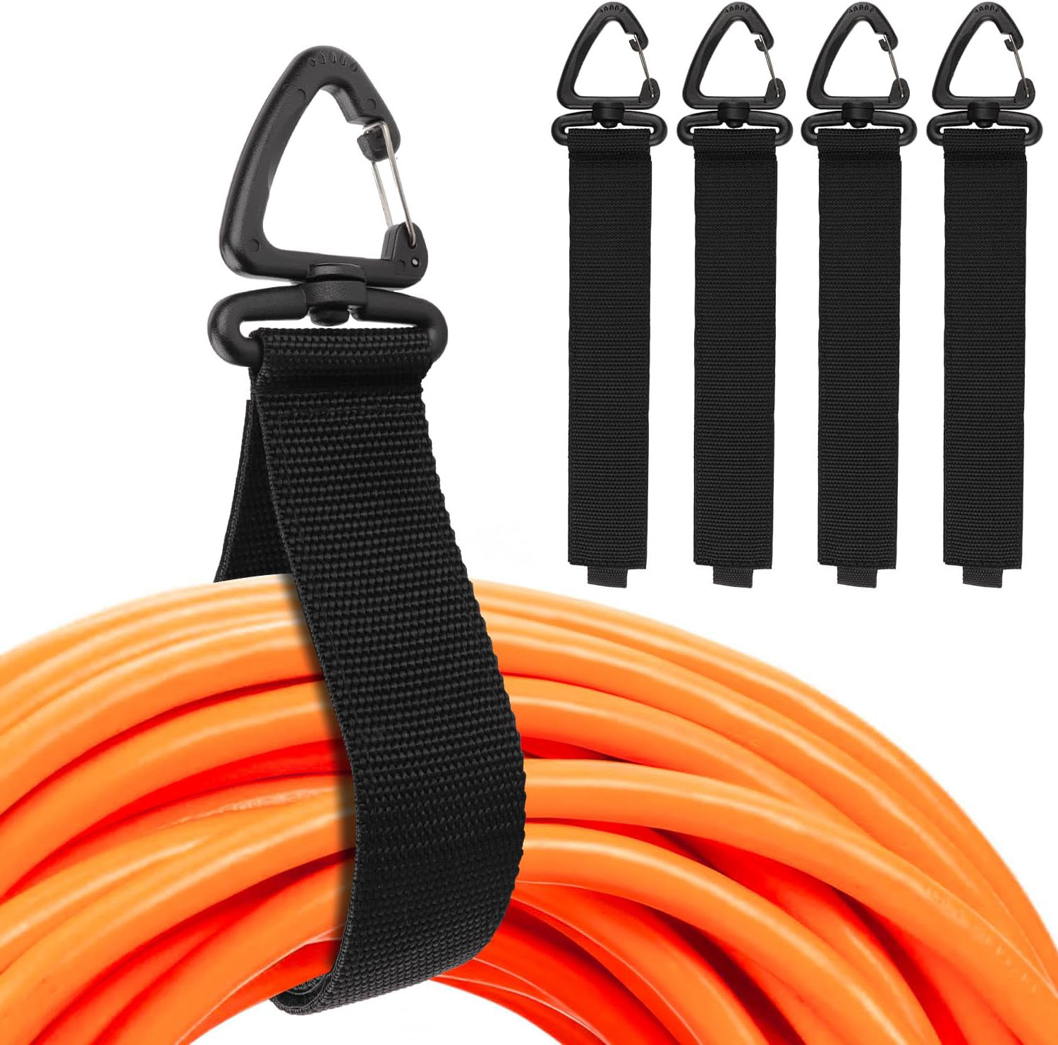 Correas de Nylon para Organizar Cables Pesados - Gancho Giratorio