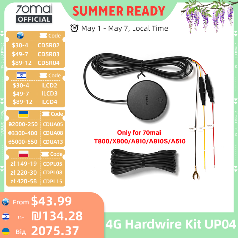 Kit 70mai 4G UP04: Control Remoto Real para tu Dashcam