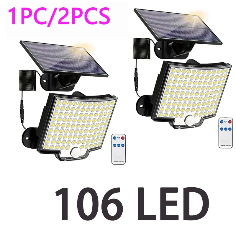 Luz solar 106 LED con sensor de movimiento: ¿vale la pena?