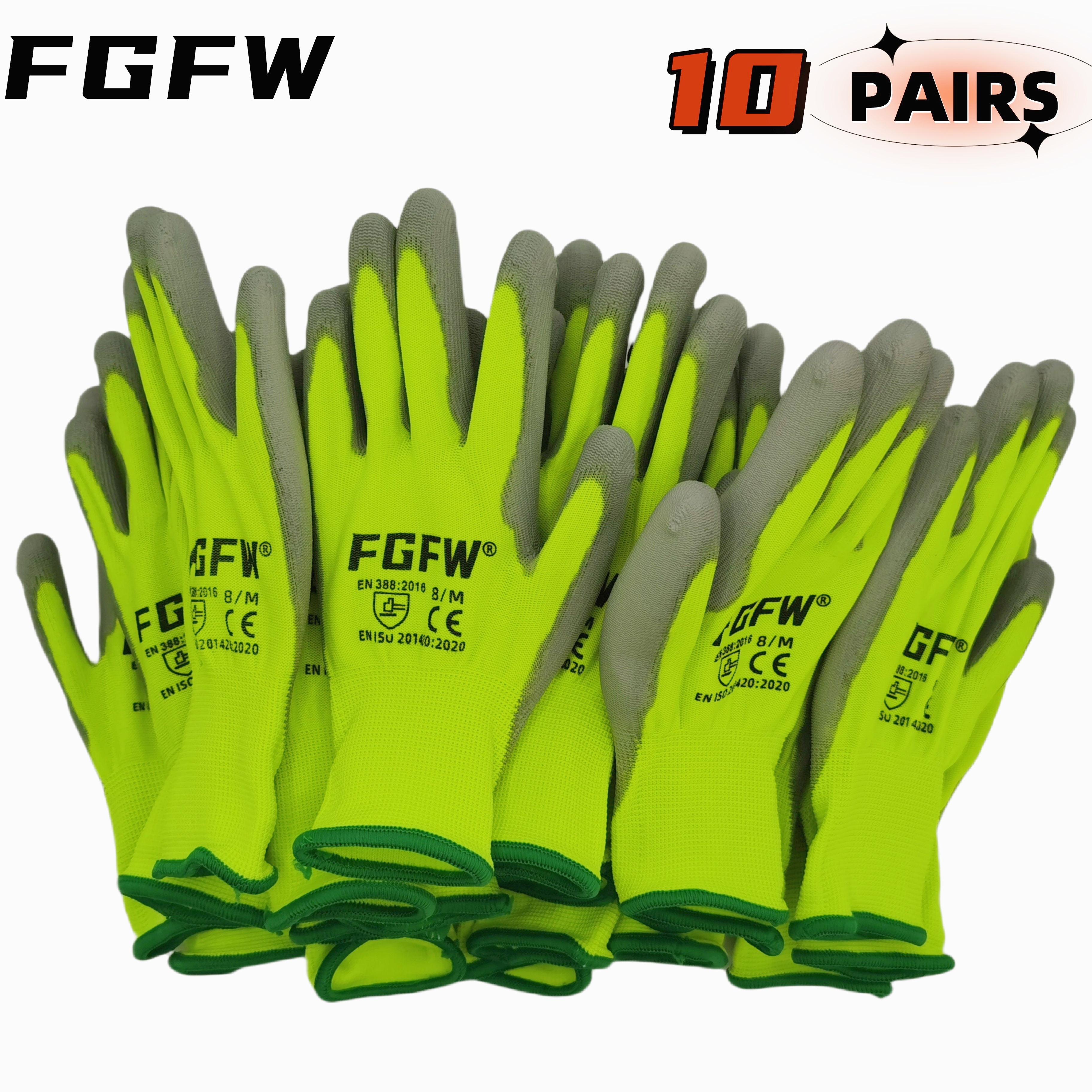 10 Pares de Guantes de Trabajo PU por €7 - ¿Valen la Pena?