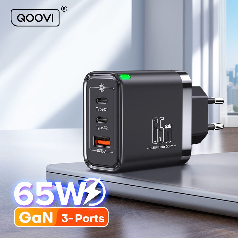 Cargador QOOVI 65W GaN: La potencia que necesitas por €11