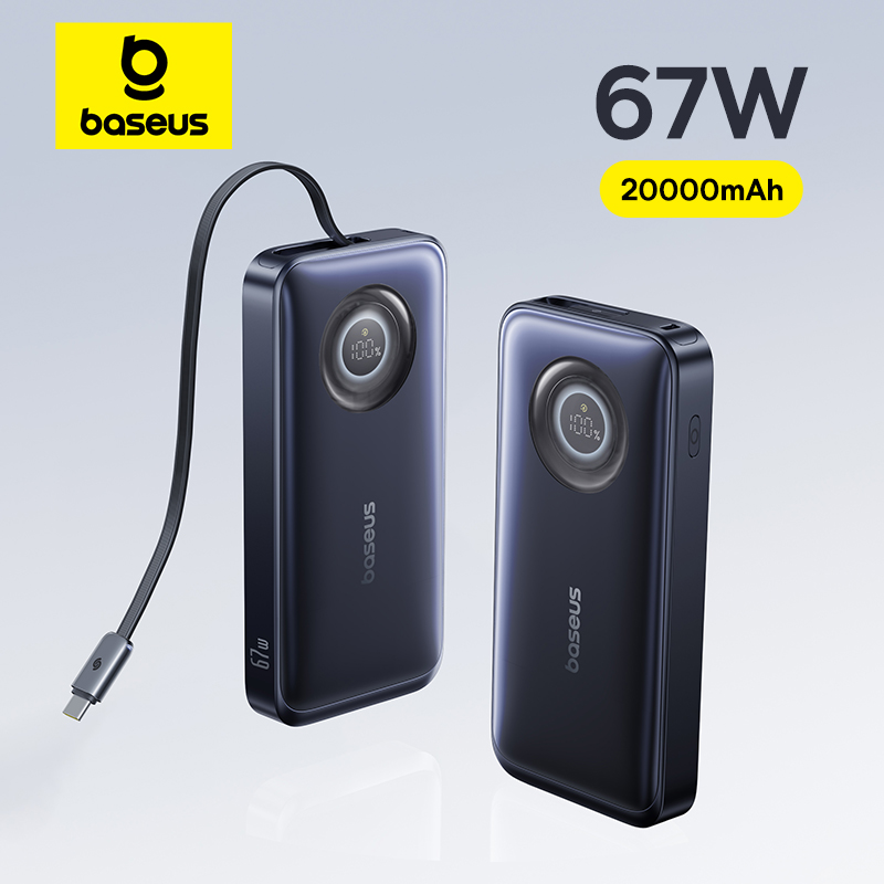 Baseus 20000mAh 67W: ¿Vale la pena este power bank con cable retráctil?