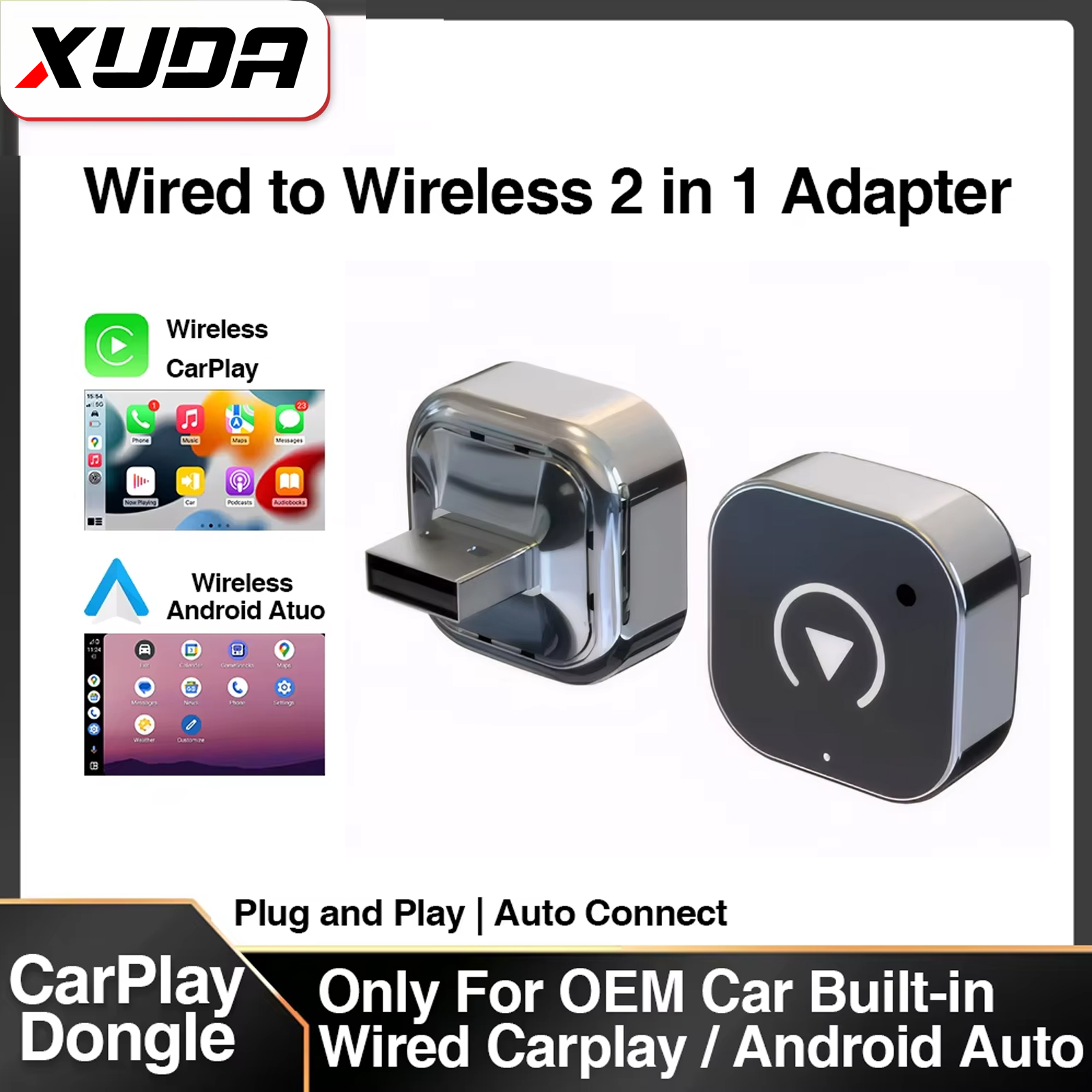 Adaptador CarPlay Inalámbrico 2 en 1: ¿Vale €11 la pena?