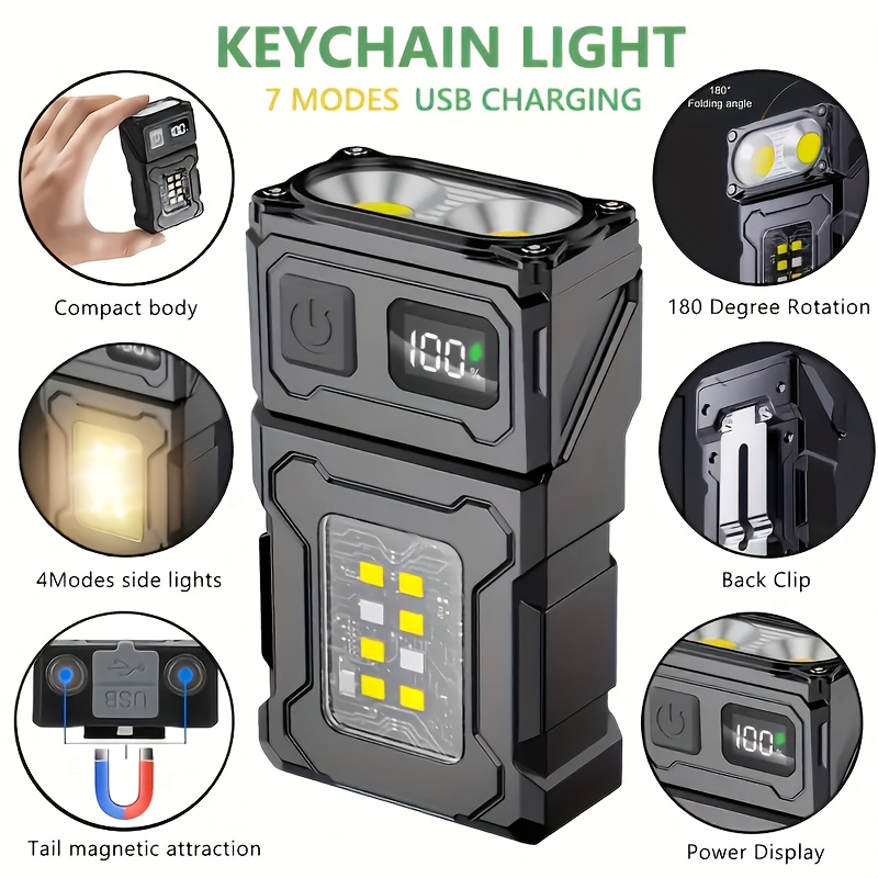 Linterna LED Mini Recargable COB - Solo €2.03 (51% OFF)