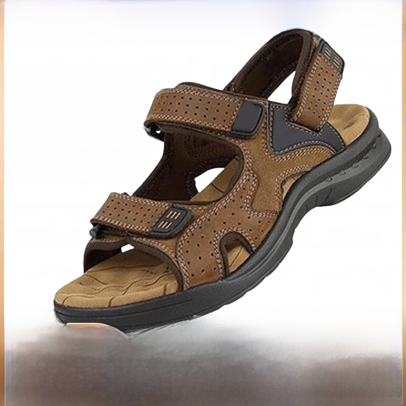 Sandalias de Cuero Genuino para Hombre - Comodidad Total Verano 2024