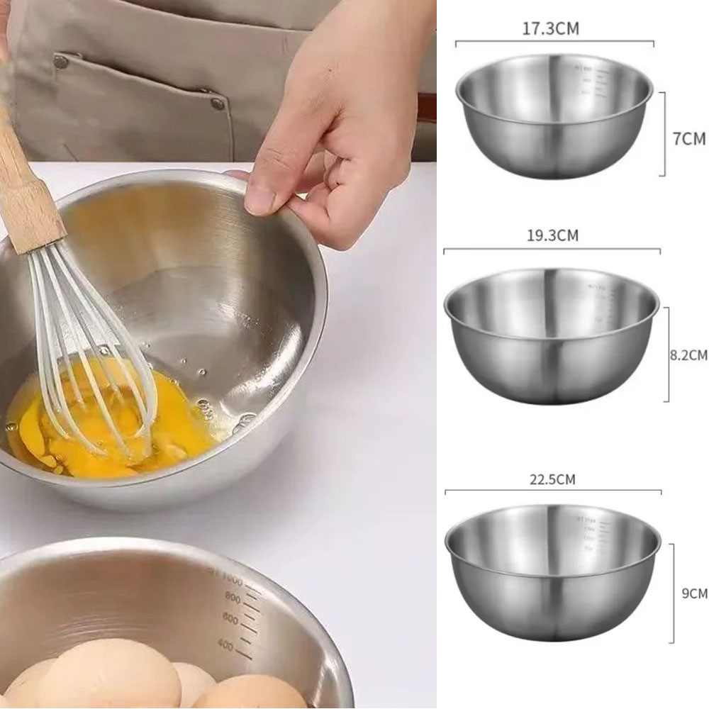 Set de 3 Bowls de Acero Inoxidable con Medidas - Mi Review Honesta