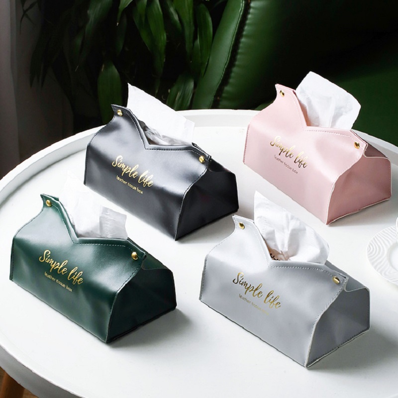 Porta pañuelos de cuero PU elegante por solo €2.28