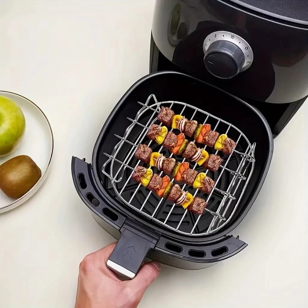 Rejilla con brochetas para freidora de aire por menos de €5