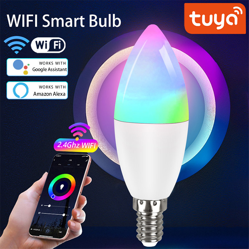 Bombillo Inteligente Tuya RGB: Control por Voz y App por €4.65