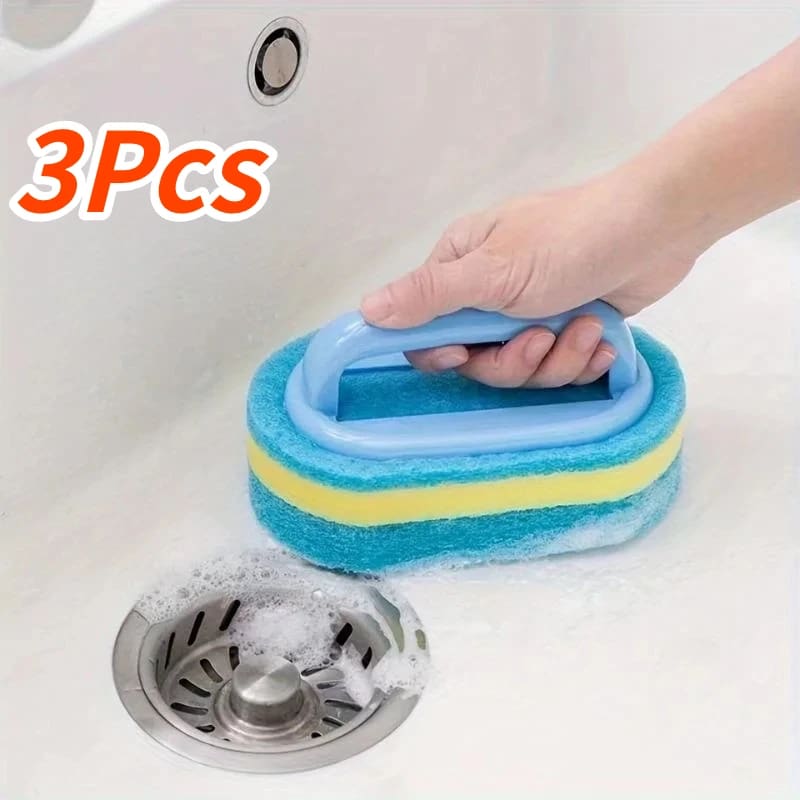 Set de 3 esponjas con mango para baño y cocina: ¿vale €3?