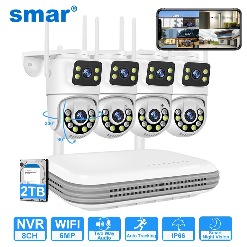 Sistema de cámaras WiFi 6MP con NVR 8 canales: ¿Vale la pena?