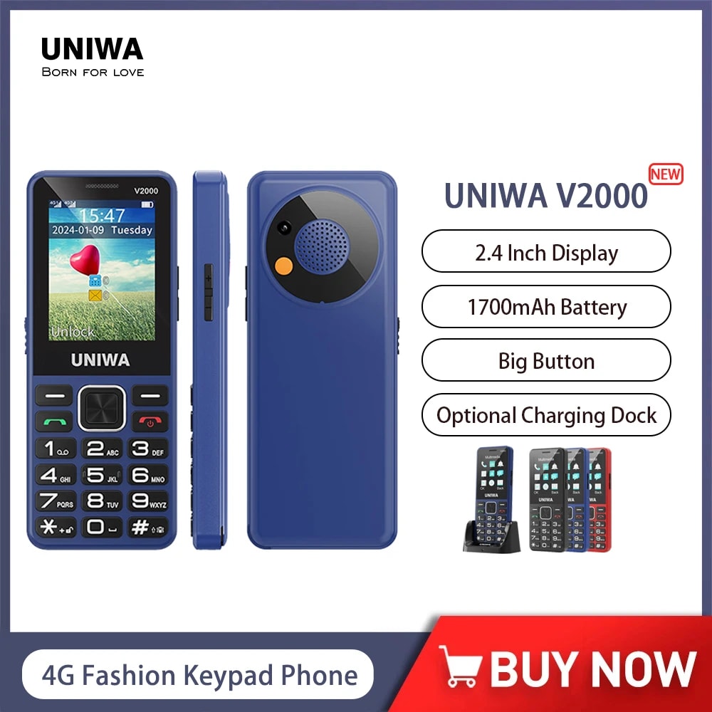 UNIWA V2000: El teléfono sencillo que mis padres sí pueden usar