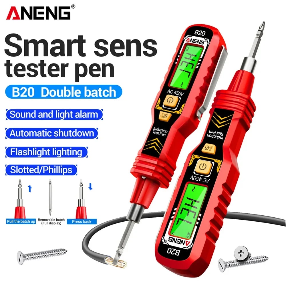 ANENG B20: destornillador con tester de tensión integrado