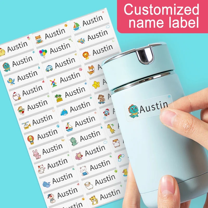 Etiquetas personalizadas para útiles escolares por menos de €3